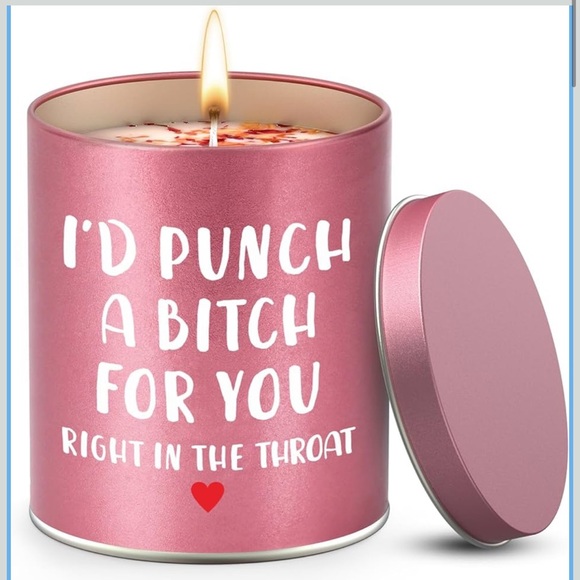 Hocis Other - I’D PUNCH A BI T CH FOR YOU RIGHT IN THE THROAT NEW PINK GARDENIA SOY CANDLE
